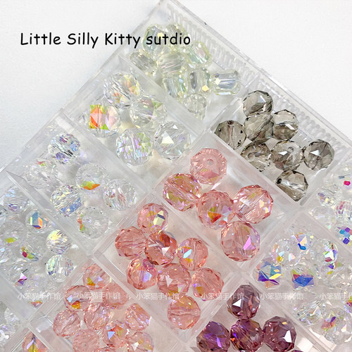 【星梦】优质高亮进口切面晶晶通孔diy串珠手链项链饰品配件材料 - 图2