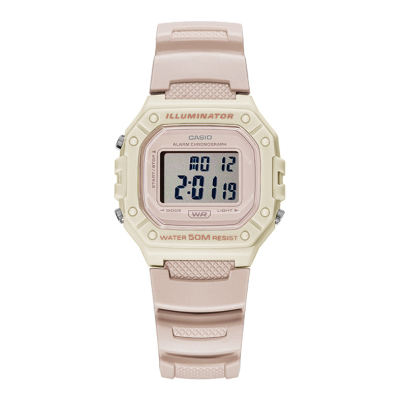 casio女粉色电子运动防水海外手表 锦时亨海外日韩腕表