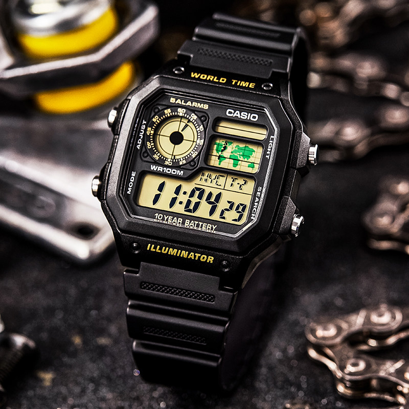 海外直邮卡西欧狂飙同款电子男表 锦时亨海外日韩腕表