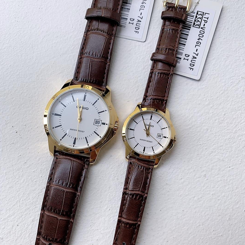 海外直邮卡西欧休闲皮带指针男表 锦时亨海外日韩腕表