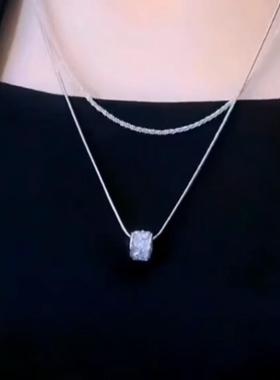 项链洋气秋冬双层叠戴短款毛衣链