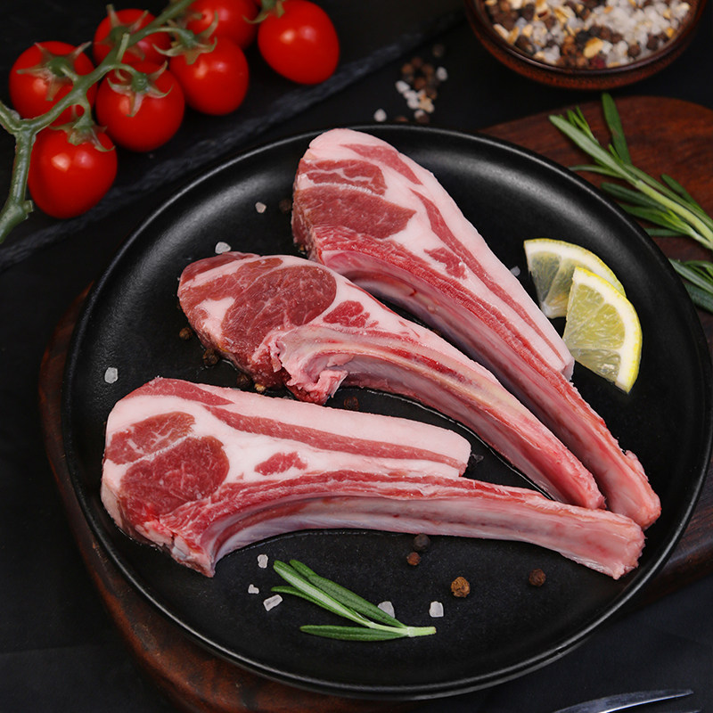 恒都法式原切羊小排200g(4支)*3内蒙古草地羊烧烤 露营 空气炸锅