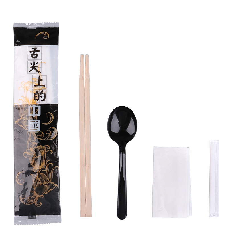一次性筷子四件套餐饮用品组合套装四合一勺商用外卖快餐打包餐具-图3