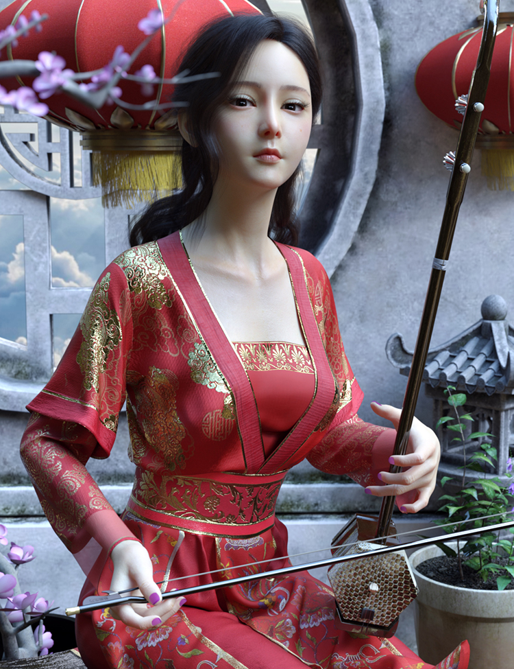 daz3d古代人物角色 西施模型G8.1女性 IM包 会员C127 - 图1