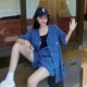 ເຄື່ອງນຸ່ງຫົ່ມຂອງແມ່ຍິງ Plus size 2024 summer new fat mm fashionable temperament casual suit women's slimming and loose-piece set two-pieces