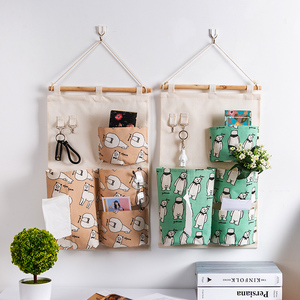 墙上布艺收纳挂袋