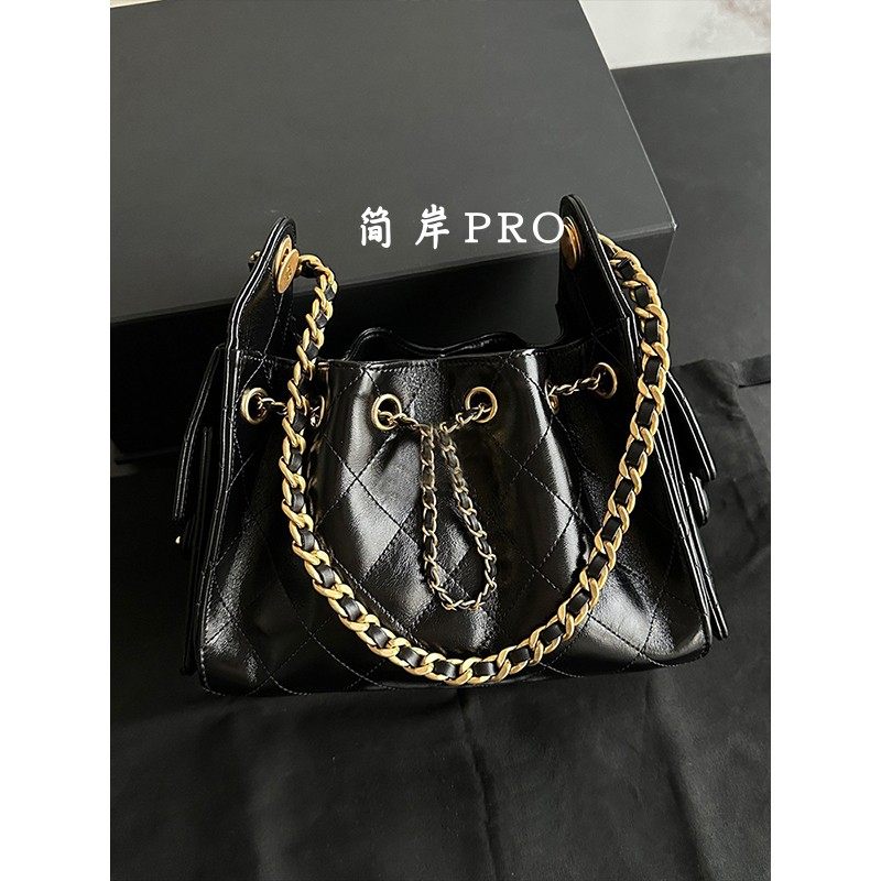 简岸PRO 经典爆款~26C抽绳包25bag迷你链条包光面牛皮单肩包女士,淘宝优惠券,粉丝福利购,淘宝优惠卷