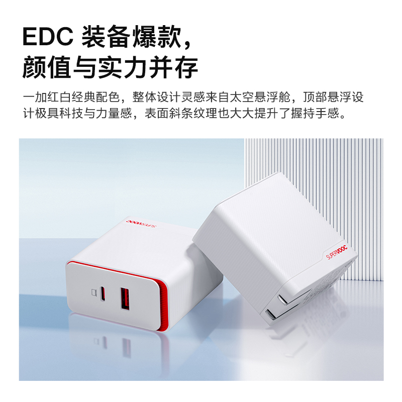 【官方正品】一加SUPERVOOC 100W双口超级闪充充电器支持PD协议充电头手机配件适配一加12/iPhone/苹果产品 - 图1