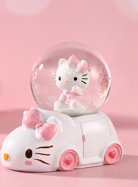 多款新创意卡通发光水晶球雪花可爱摆件学生礼物儿童玩具公仔