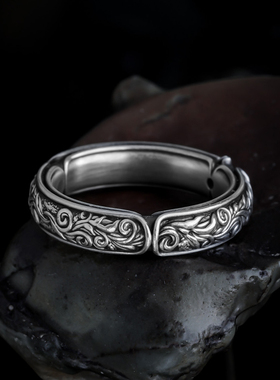 WolyIn男女款925银蒙古元素戒指