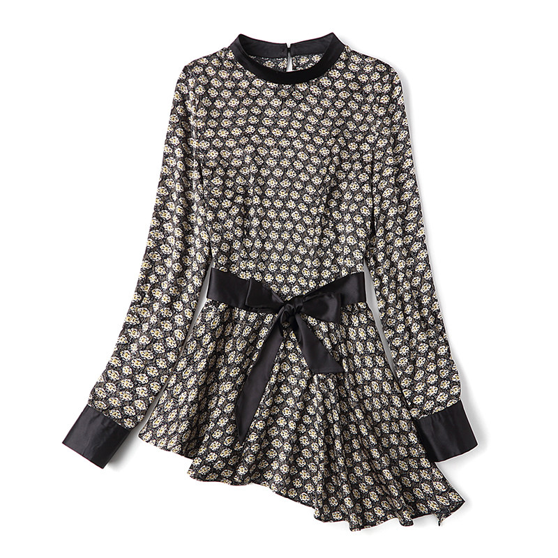 格子雪纺女式碎花2020新款洋气衬衫 jinkaix衬衫