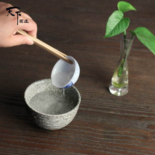 手工竹茶夹 防滑茶夹 竹制镊子杯夹子功夫茶具茶道六君子配件 - 图1