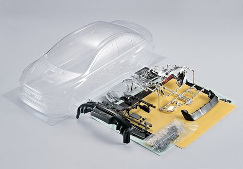 RC遥控模型车1/10漂移油电房车 透明PC车壳 Lancer 三菱EVO 十代 - 图0