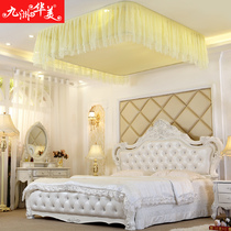 Jiuzhou Huamei Lift Mosquito Net Floor Palace Thickened encryption New stainless steel bracket 1 8m bed Double home