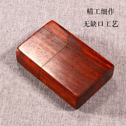 印度小叶紫檀老料整木挖燃油复古正版zppo打火机父亲节情人节礼物 - 图1