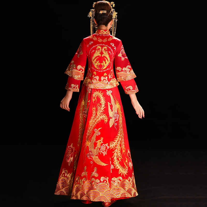 苏菲艾比旗舰店秀禾服新娘新款中式婚纱古装龙凤褂结婚礼服和服男女套装情侣3