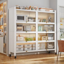 Handsome kitchen shelve with door multilayer floor multifunction storage cabinet Cupboard Bowls Saucepan Electric Locker