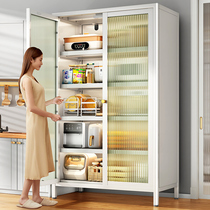 GGao Kitchen Shelve floor Multilayer Lockers Dining Side Cabinet Pan Microwave Oven Cabinet Multifunction Containing Cabinet