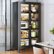 Layer height adjustable kitchen shelving cooker containing cabinet floor multifunction lockers Cupboard Bowls Microwave racks