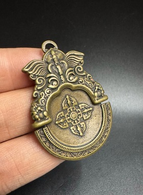 黄铜金刚杵恶魔呓语吊坠立体精致挂坠手工复古民族风吊坠