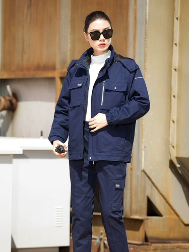 京凡 Зимний износостойкий удерживающий тепло пуховик для работы, съемная куртка, увеличенная толщина, делается под заказ