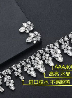 欧美合金新款镶钻项链女耳环首饰套装跨境爆款礼服晚宴装饰女式