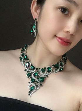 夸张花朵耳环新娘晚礼服首饰品