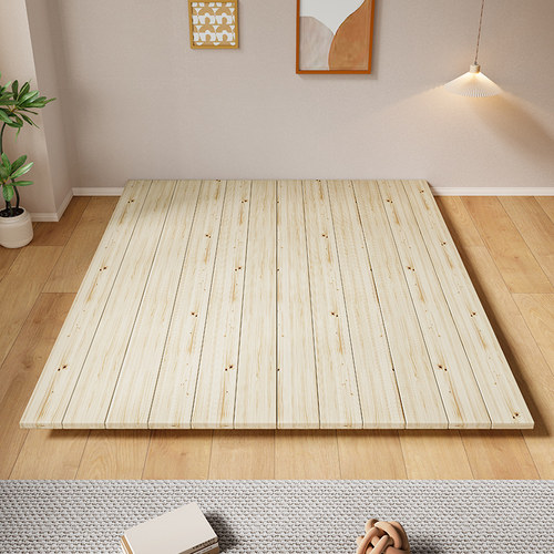 民宿全实木矮床架日式榻榻米防潮铺出租屋落地排骨无床头原木地台 - 图2