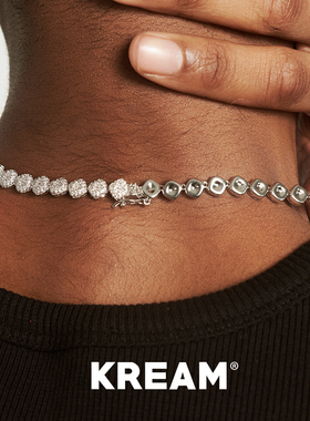 KREAM 拼接满钻嘻哈项链男女同款锁骨链欧美潮流 chain 情侣