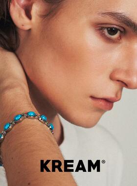 KREAM 钛钢绿松元素手链男欧美潮流