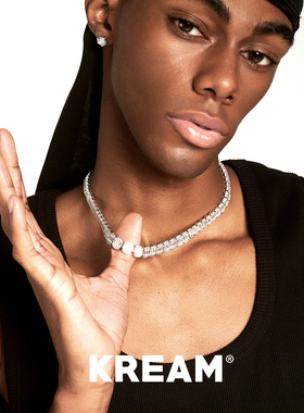 KREAM 满钻大小渐变项链男女同款欧美潮流 hiphop chain