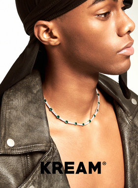 KREAM 绿白满钻网球项链男嘻哈女锁骨链欧美潮流