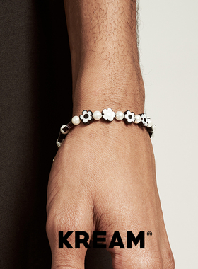 KREAM 原创 黑白彩色花朵贝珠手链男嘻哈女潮流手串小众高级感