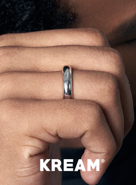 KREAM 钛钢极简光面戒指男女日常指环时尚百搭经典高级感情侣饰品