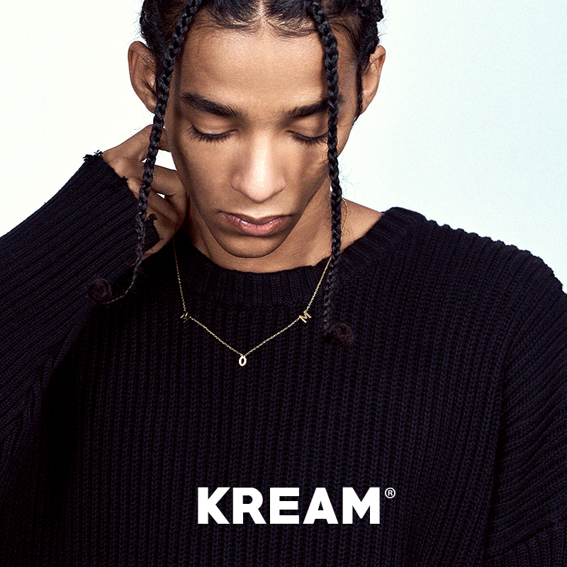 KREAM 18K gold plated镀金MOM字母项链男女同款锁骨链-图0