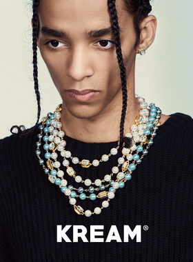 KREAM复古超长贝珠锆石项链