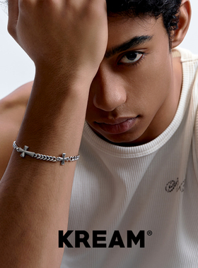 双十字架古巴链s925纯银欧美简约