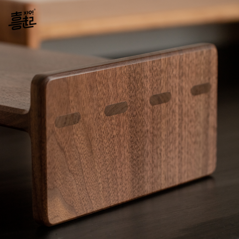 喜起黑胡桃实木电脑显示器增高架办公桌面收纳置物架底座抬高支架,淘宝优惠券,粉丝福利购,淘宝优惠卷