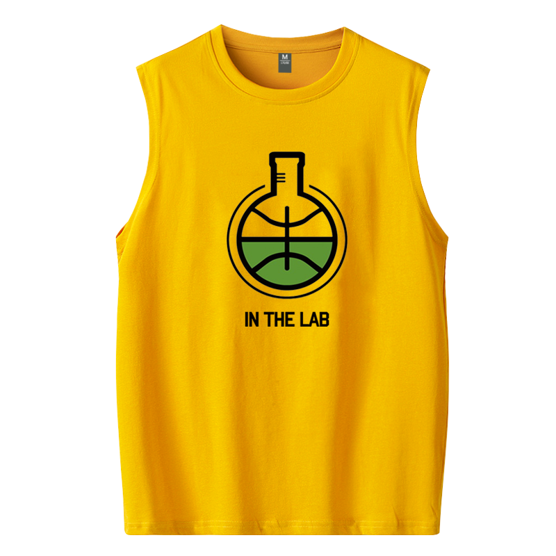 纯棉篮球运动Ballislife in the lab无袖t恤德文10000小时男背心-图0