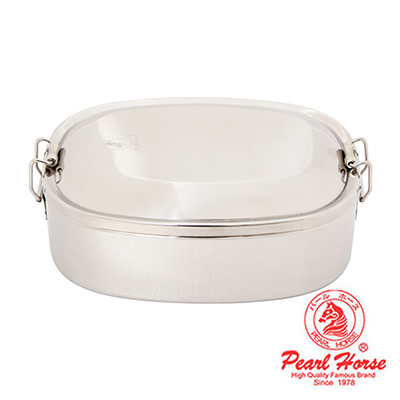 寶馬牌Pearl Horse 316不鏽鋼方形便當盒學生飯盒