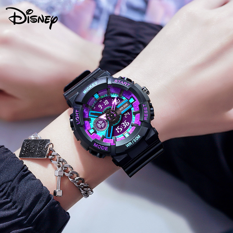 迪士尼男款青少年初中高中生手表 美时嘉织手表国产腕表