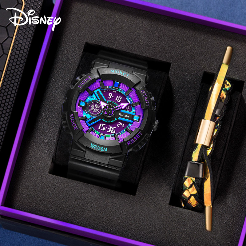 迪士尼男款青少年初中高中生手表 美时嘉织手表国产腕表