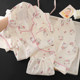 Pajamas de pijama de niñas 2025 Nuevo conjunto de tres piezas al algodón de algodón puro de manga corta para niños