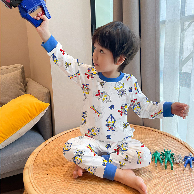 奥特曼睡衣儿童男童纯棉a类内衣宝宝秋衣秋裤冬套装女童2025新款,淘宝优惠券,粉丝福利购,淘宝优惠卷