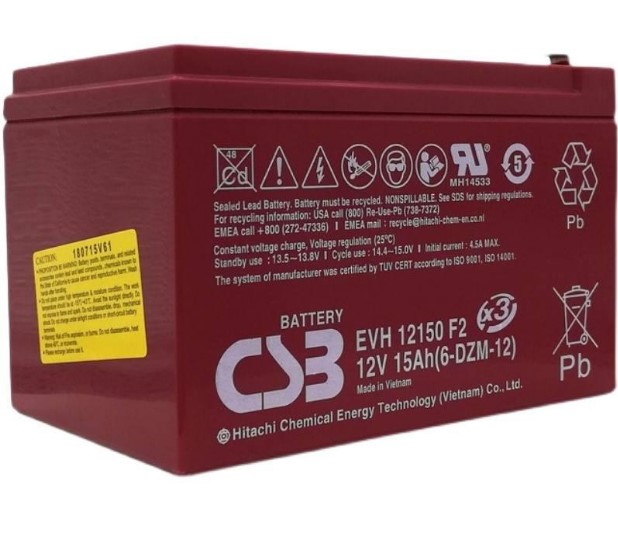 CSB希世比蓄电池EVH12150F2赛德科AGFA医疗DR专用仪器电动12V15Ah