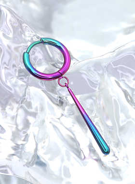 SHINMA水滴长坠耳环F-136钛