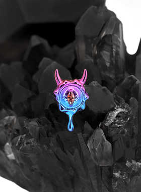 SHINMAF-136钛合金恶魔眼耳钉