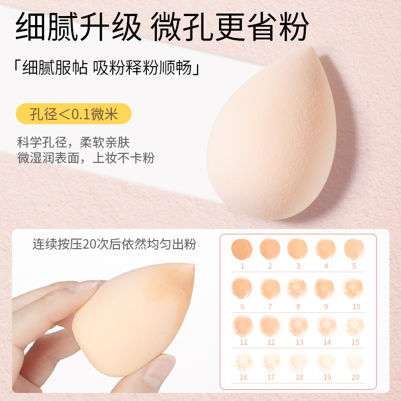 健美创研旗舰店4个装|美妆蛋超软葫芦海绵粉扑不吃粉气垫彩妆蛋干湿两用化妆工具2