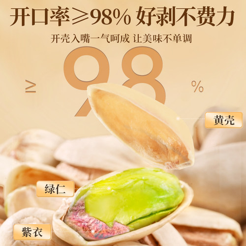 老街口开心果500g坚果炒货原味干果无漂白健康孕妇休闲量贩零食 - 图1