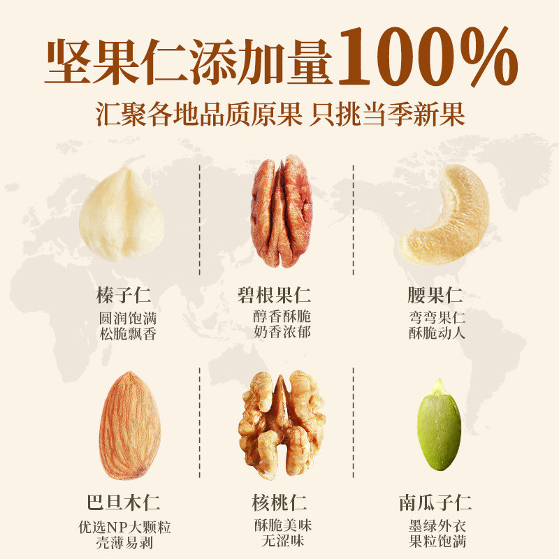 老街口混合每日坚果仁500g高配无添加坚果干果仁零食健康孕妇早餐,淘宝优惠券,粉丝福利购,淘宝优惠卷